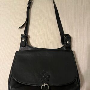 Patricia Nash Black Crossbody Bag with Flap Closure